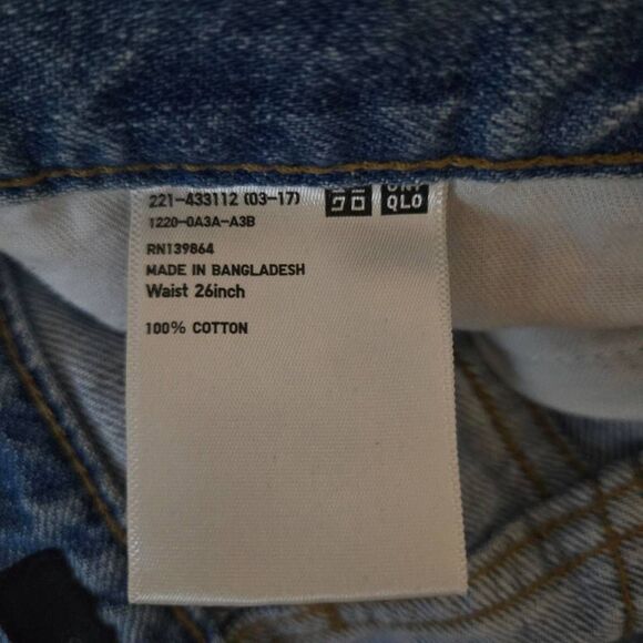 Uniqlo Customized Jeans Size 26 Patches Stitching Denim Upcycled - Picture 7 of 7